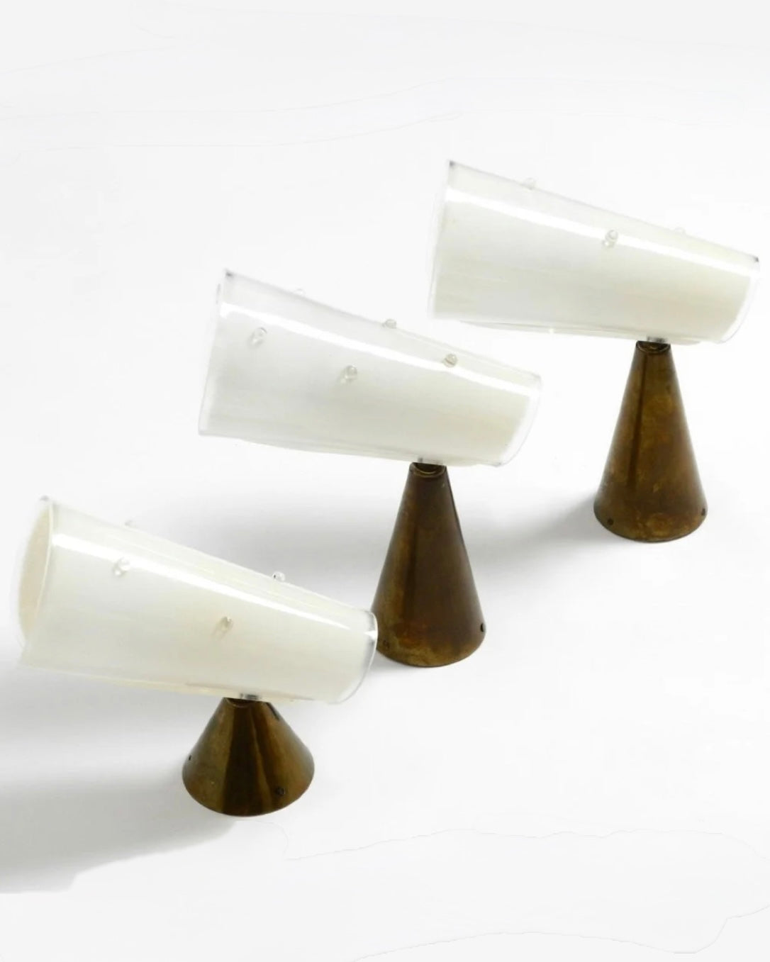 Rare. 1950s Wall Lights (Set of 3)