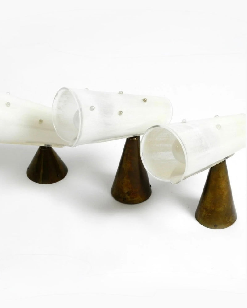Rare. 1950s Wall Lights (Set of 3)