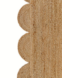 Large Natural Jute Scalloped Rug (8x10)