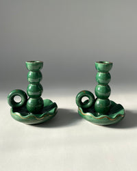 1930s Ceramic Candle Holder (Pair)