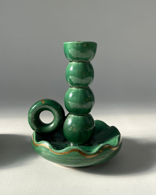 1930s Ceramic Candle Holder (Pair)