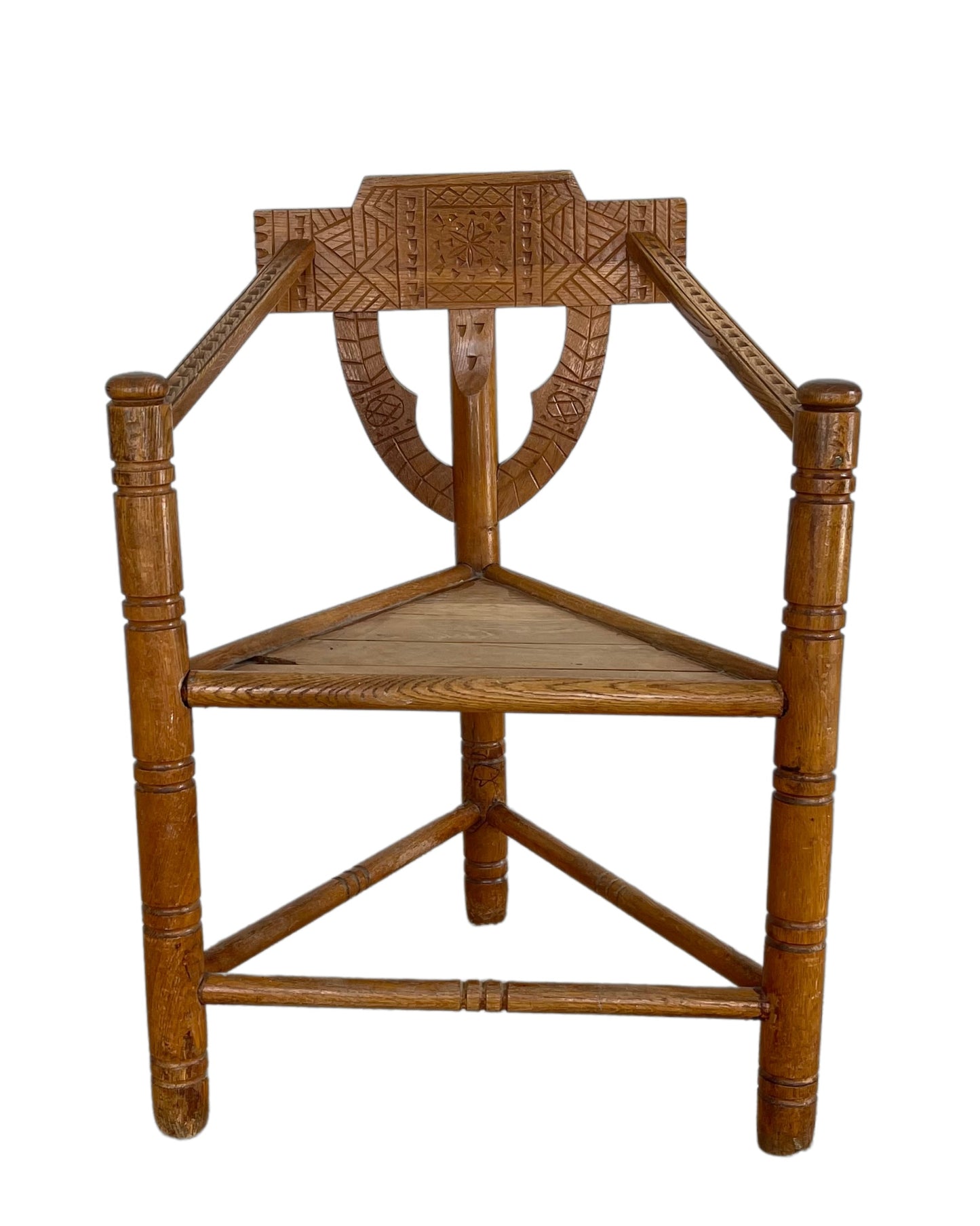 1950s Swedish Carved Oak Chair