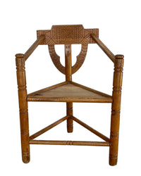 1950s Swedish Carved Oak Chair