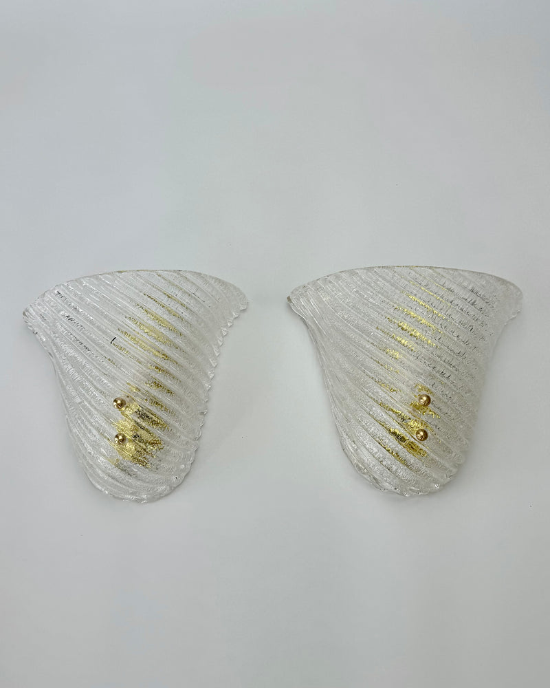 Murano Fan Wall Lights (Pair)