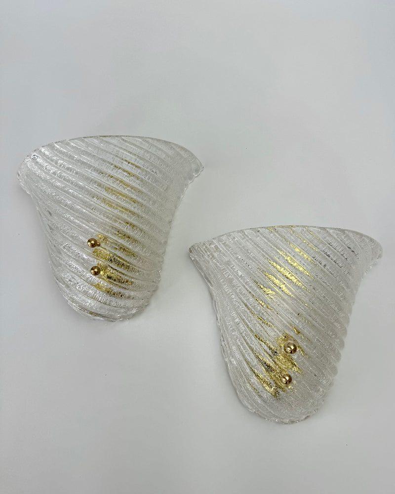 Murano Fan Wall Lights (Pair)