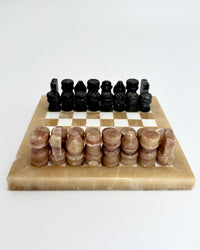 Vintage Marble & Onyx Chess Set