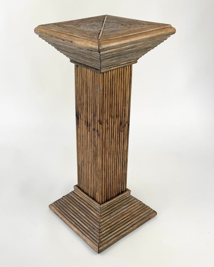 1960s Pencil Reed Bamboo Pedestal