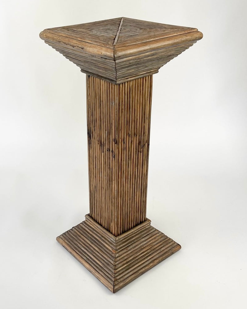 1960s Pencil Reed Bamboo Pedestal