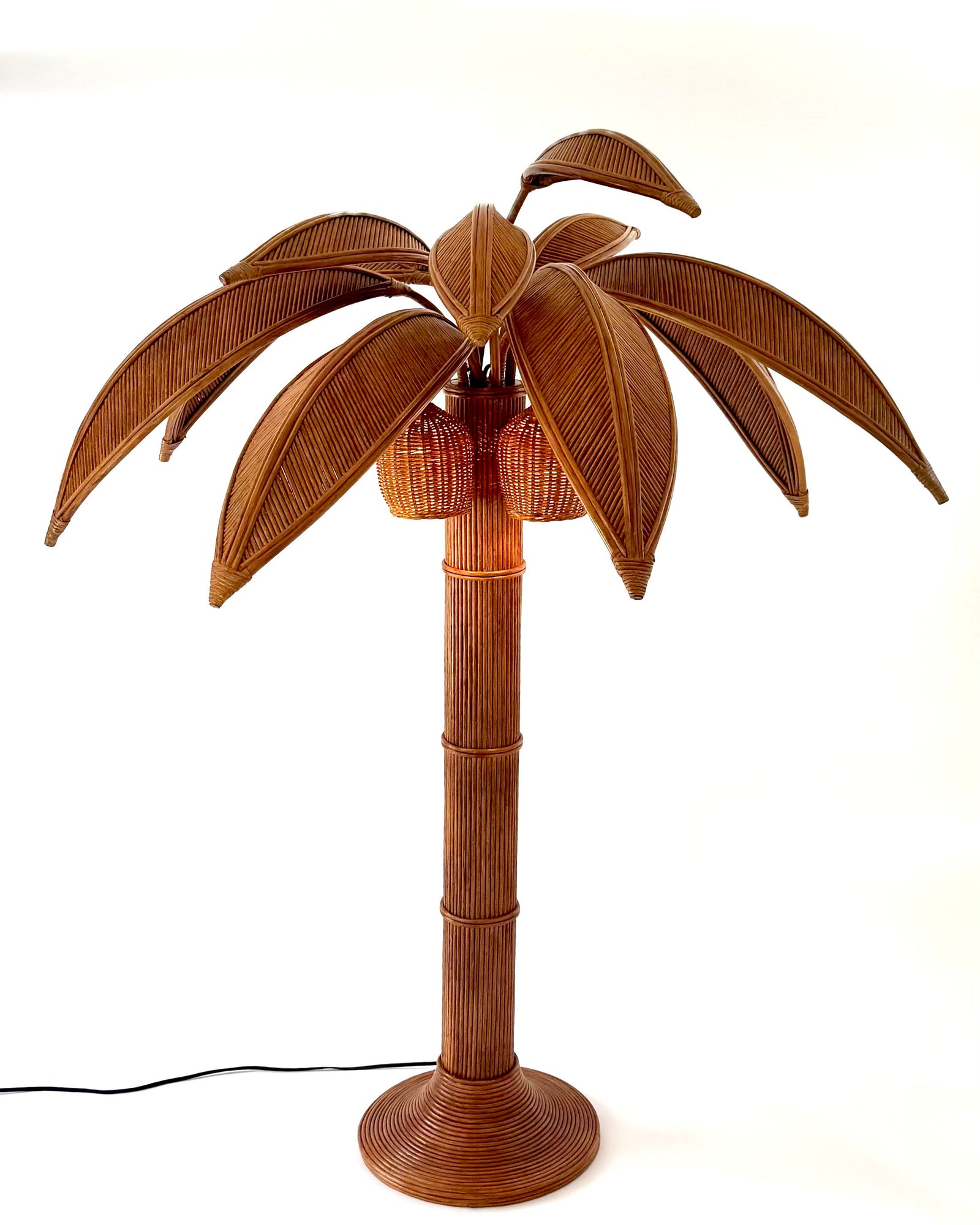 Rattan Palm Floor Lamp - One of a Kind