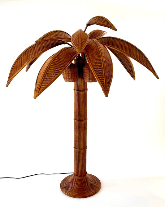 Rattan Palm Floor Lamp - One of a Kind