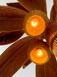 Rattan Palm Floor Lamp - One of a Kind