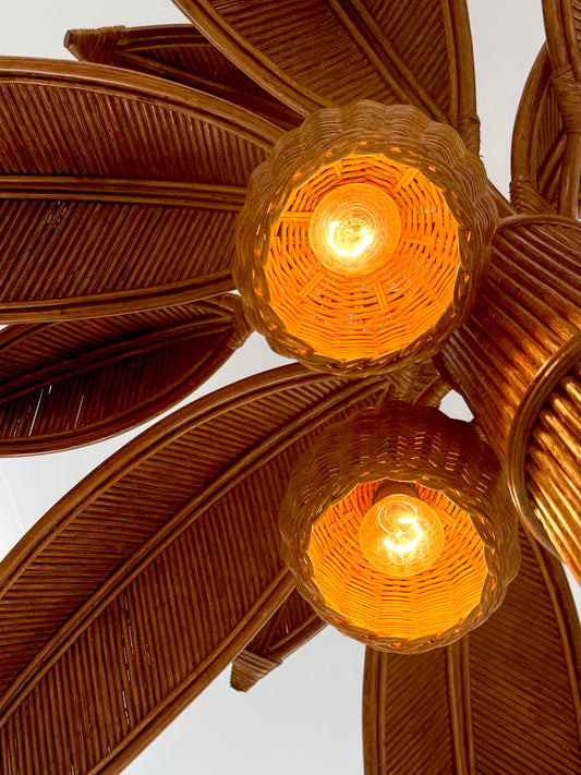 Rattan Palm Floor Lamp - One of a Kind