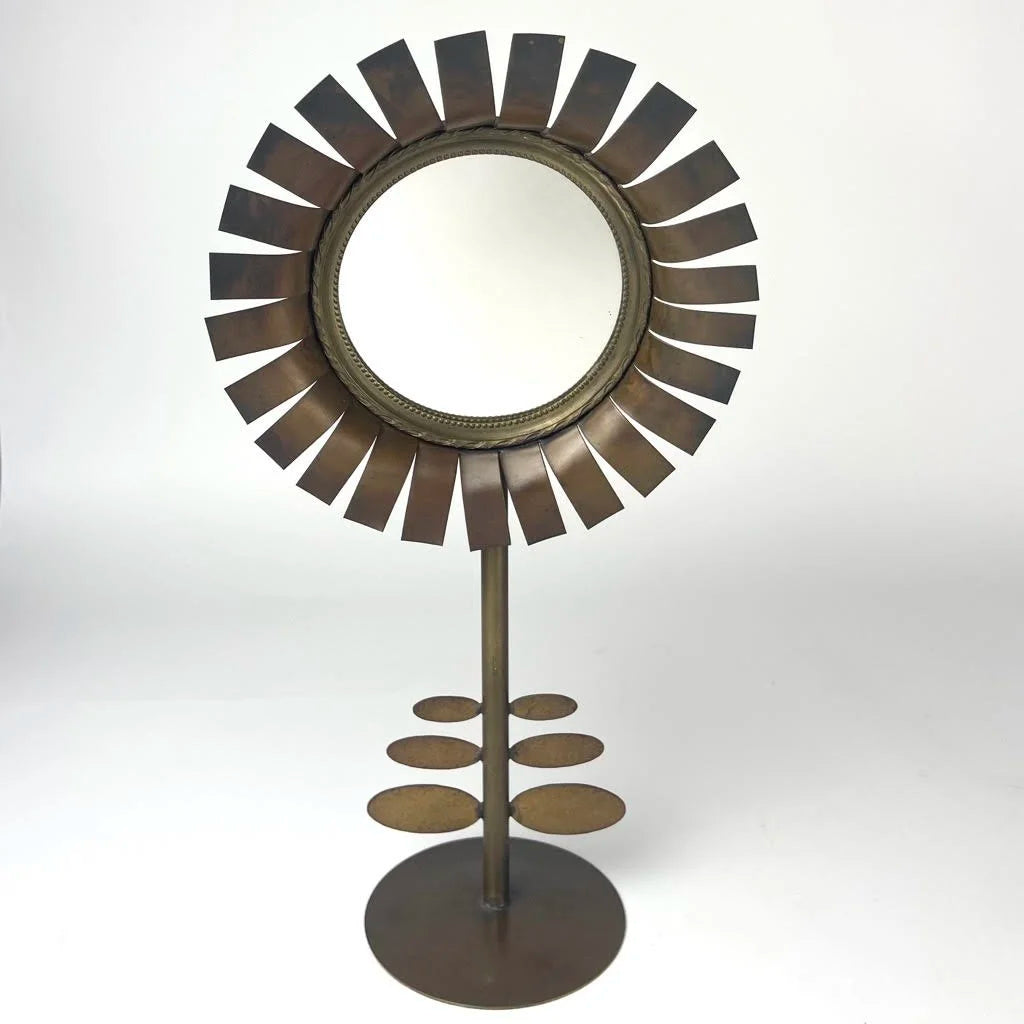 Rare. Jean Vinay Brass & Copper Mirror
