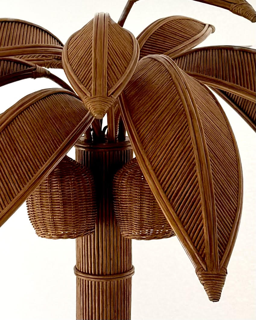 Rattan Palm Floor Lamp - One of a Kind