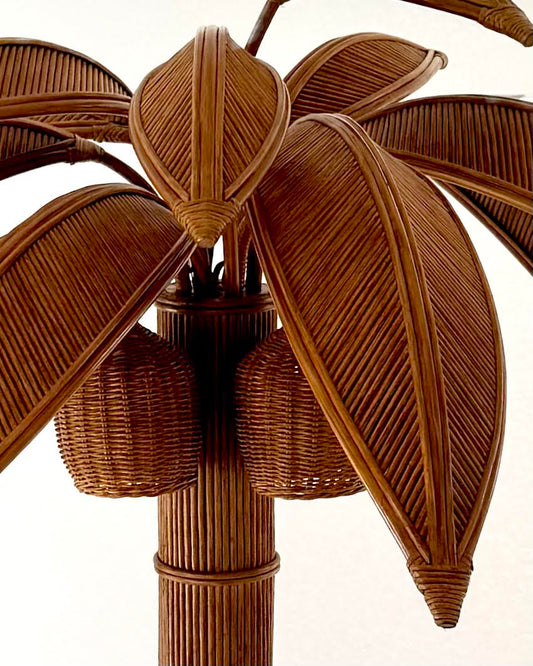 Rattan Palm Floor Lamp - One of a Kind