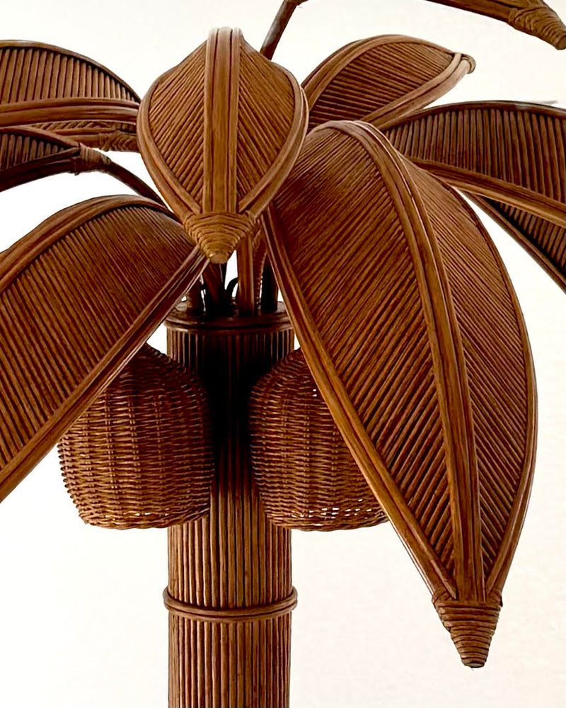 Rattan Palm Floor Lamp - One of a Kind