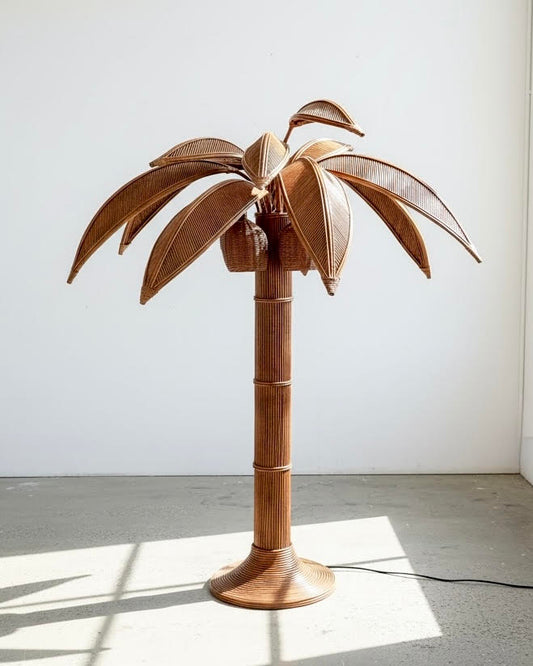 Rattan Palm Floor Lamp - One of a Kind